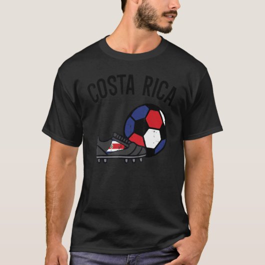 Costa Rica Fußball Ball Shoes Fußball Fan Men Wome T-Shirt (Vorderseite)