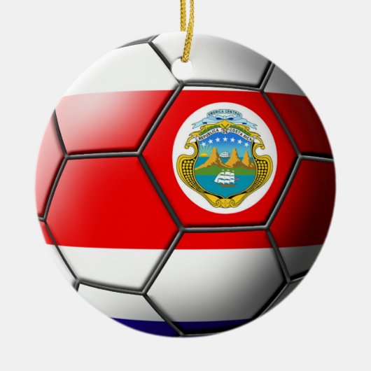 Costa Rica-Fußball-Verzierung Keramikornament (Vorne)
