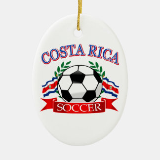 Costa Rica-Fußballentwürfe Keramik Ornament