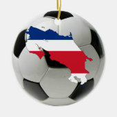 Costa Rica-Fußballfußballverzierung Keramik Ornament (Vorne)