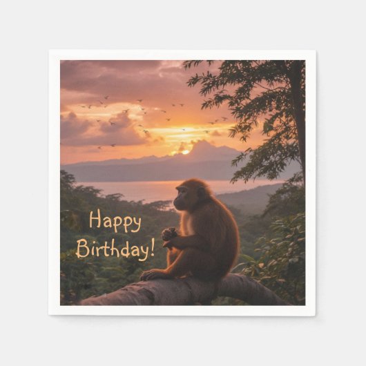 Costa Rica Geburtstag Serviette (Vorderseite)
