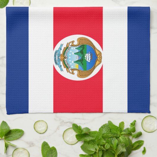 Costa Rica Geschirrtuch (Gefaltet)