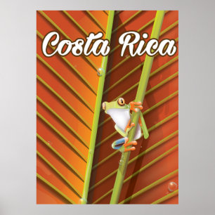 Costa Rica Giftfrosch Reiseplakat Poster