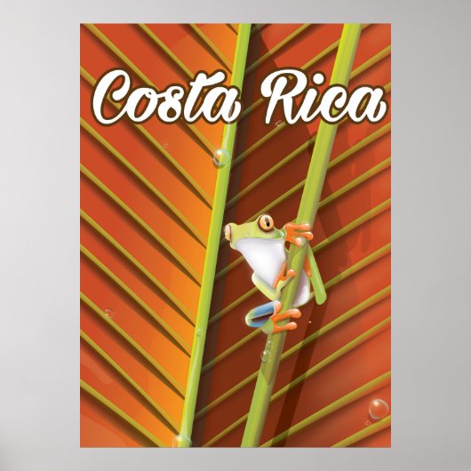 Costa Rica Giftfrosch Reiseplakat Poster (Vorne)