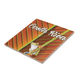 Costa Rica Giftfrosch-Reiseposter Fliese