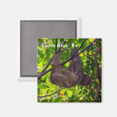Costa Rica - glückliche Trägheit Magnet (Vorderseite/Rückseite)