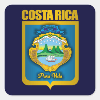 "Costa Rica Gold" Geschenkideen Quadratischer Aufkleber