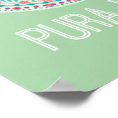 Costa Rica Green Sloth Mandala Art Print Poster (Ecke)