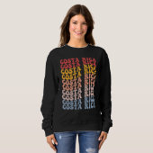 Costa Rica Groovy Retro Costa Rican Sweatshirt (Vorne ganz)