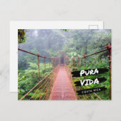 Costa Rica Hanging Bridges Urlaub Postkarte (Vorne/Hinten)