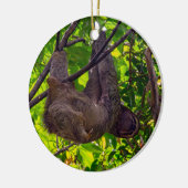 Costa Rica - Happy Lazy Sloth, Antonio Manuel NP Keramik Ornament (Links)