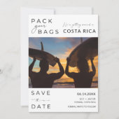 Costa Rica Hochzeit in Urlaubsort Foto Save The Date (Vorderseite)