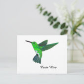 Costa Rica Hummingbird Postkarte (Stehend Vorderseite)