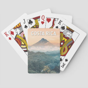 Costa Rica Illustration Reise Kunst Vintage Spielkarten