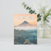 Costa Rica Illustration Reisen Vintag Postkarte (Stehend Vorderseite)