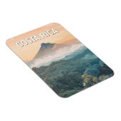 Costa Rica Illustration Travel Art Vintage Magnet (Rechte Seite)