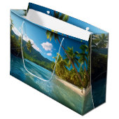 Costa Rica Island Paradise Große Geschenktüte (Vorderseite Schrägansicht)
