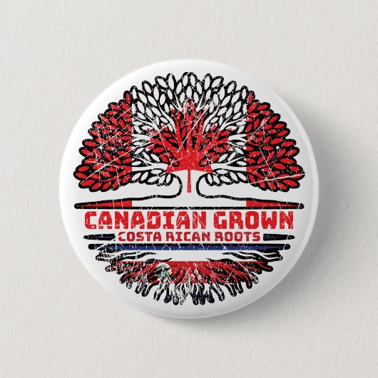 Costa Rica Kanada Tree Roots Button (Vorderseite)