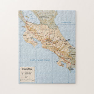Costa Rica Karte (1987) Puzzle