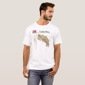 Costa Rica Karte + Flagge + T - Shirt (Vorne ganz)
