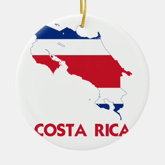 COSTA RICA-KARTE KERAMIKORNAMENT (Vorne)