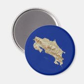 Costa Rica Karte Magnet (Vorderseite/Rückseite)