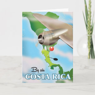 Costa Rica Karte Reiseplakat