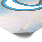 Costa Rica Karte Reiseplakat Poster (Ecke)