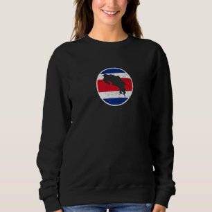 Costa Rica Karte Stolz Costa Rica-Flagge Sweatshirt
