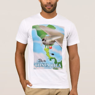 Costa Rica Karte Vintage-Reiseposter T-Shirt