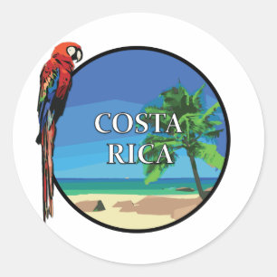 Costa Rica - Klassischer Rundaufkleber, glänzend Runder Aufkleber