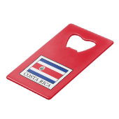 Costa Rica Kreditkarten Flaschenöffner (Vorderseite Schrägansicht)