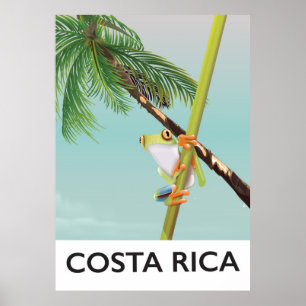 Costa Rica Laubfrosch Urlaubs Poster