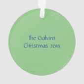 Costa Rica Lila, Green & Blue Flying Hummingbird Ornament (Rückseite)