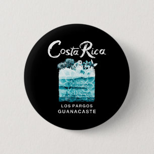 Costa Rica Los Pargos Surfen Vintage Button