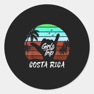 Costa Rica Mädchen-Trip passende Ferien Runder Aufkleber