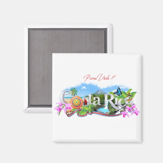 Costa Rica Magnet (Vorderseite/Rückseite)