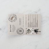 Costa Rica Manuel Antonio Passport Wedding Einladung (Innenseite)