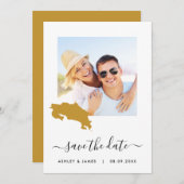 Costa Rica Map Foto Hochzeit Speichern Sie die Dat Save The Date (Vorne/Hinten)