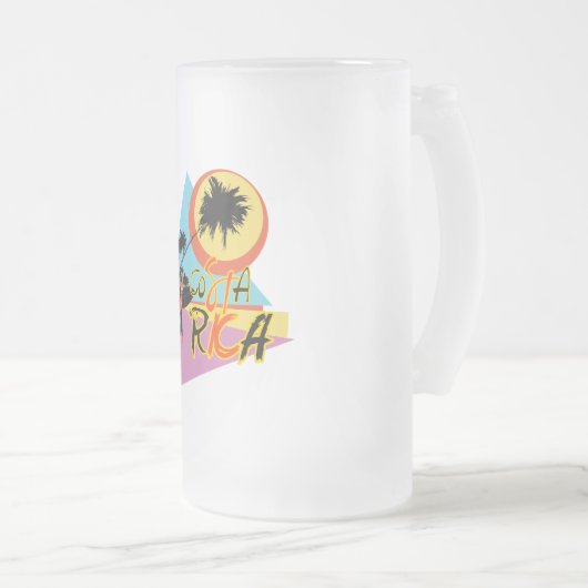 Costa Rica Mattglas Bierglas (VorderseiteRechts)