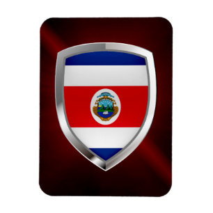 Costa Rica Mettalic Emblem Magnet