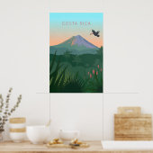 Costa Rica Minimal Reiseplakat Poster (Küche)