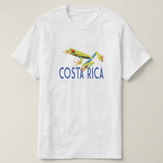 Costa Rica mit mit Augen Rotholzfrosch T-Shirt (Design vorne)