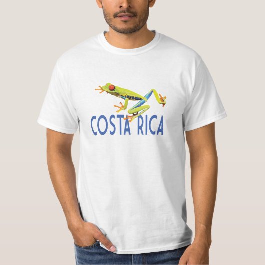 Costa Rica mit mit Augen Rotholzfrosch T-Shirt (Vorderseite)