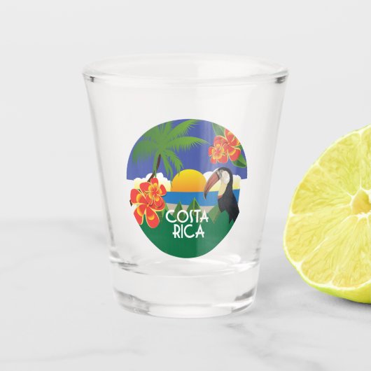 Costa Rica mit Toucan Schnapsglas (Vorderseite)