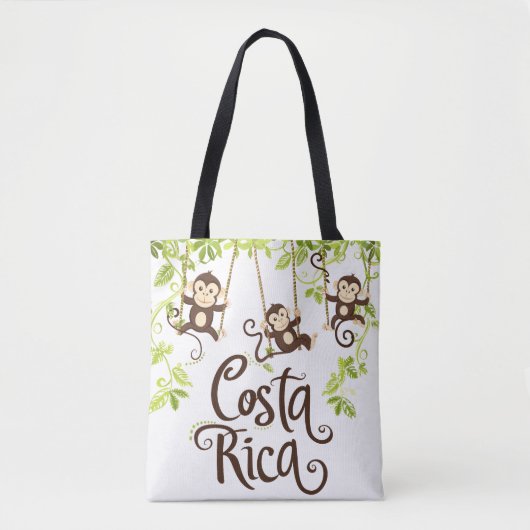 Costa Rica Monkey Tote Bag Tasche (Vorderseite)