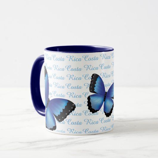 Costa Rica Morpho Schmetterlings-Tasse Tasse (Vorderseite Links)