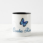 Costa Rica Morpho Schmetterlings-Tasse Zweifarbige Tasse (Mittel)