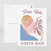 Costa Rica Motto Pura Vida Postkarte (Vorne/Hinten)