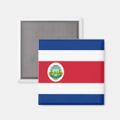 Costa Rica - Nationalflagge Costa Ricas Magnet (Vorderseite/Rückseite)